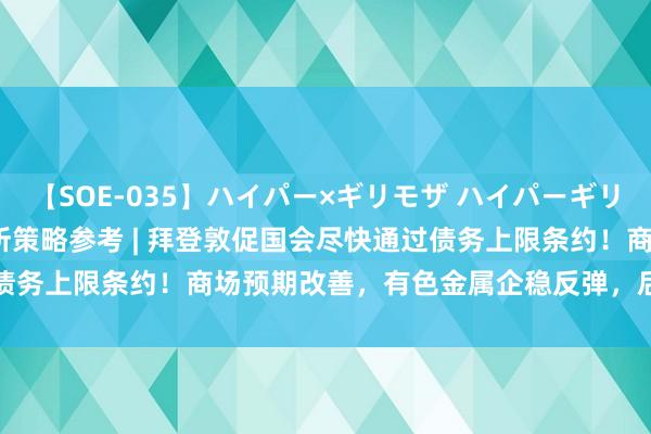 【SOE-035】ハイパー×ギリモザ ハイパーギリモザ Ami 东吴期货推敲所策略参考 | 拜登敦促国会尽快通过债务上限条约！商场预期改善，有色金属企稳反弹，后市或这么走...