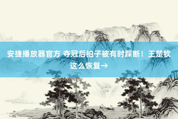 安捷播放器官方 夺冠后拍子被有时踩断！王楚钦这么恢复→