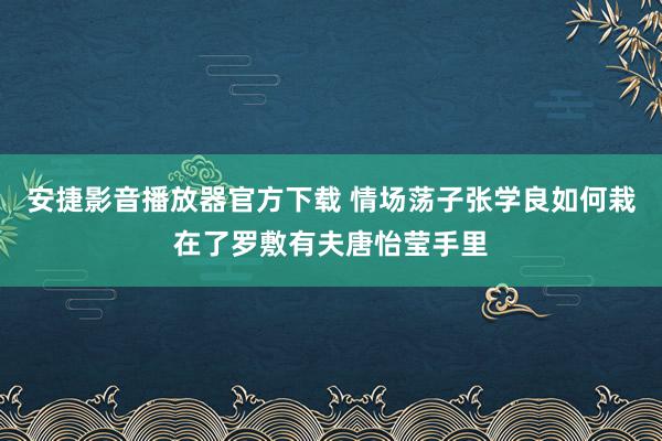 安捷影音播放器官方下载 情场荡子张学良如何栽在了罗敷有夫唐怡莹手里